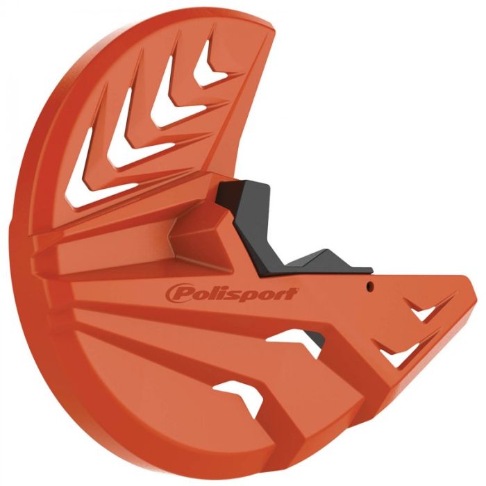 POLISPORT DISK &amp; BOTTOM FORK PROTECTOR ORANGE KTM/BLACK