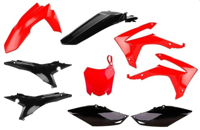 POLISPORT MX COMPLETE KIT HONDA, RED/BLACK