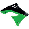 POLISPORT RADIATOR SCOOPS KAWASAKI, GREEN 05/BLACK