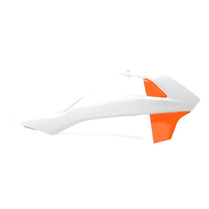 POLISPORT RADIATOR SCOOPS KTM, WHITE KTM/ORANGE KTM