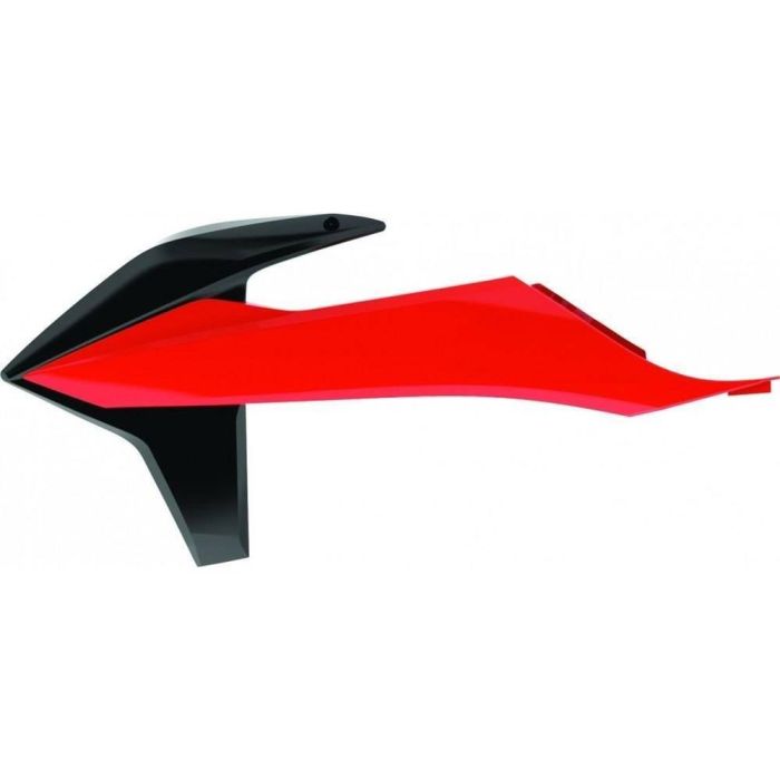 POLISPORT RADIATOR SCOOPS KTM, BLACK/ORANGE FLO