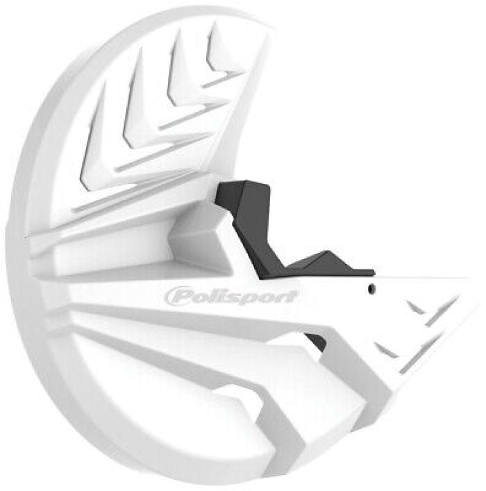 POLISPORT DISK &amp; BOTTOM FORK PROTECTOR WHITE/BLACK