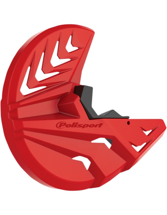 POLISPORT DISK &amp; BOTTOM FORK PROTECTOR RED/BLACK