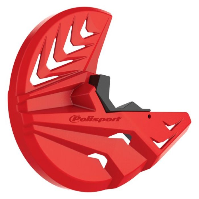 POLISPORT DISK &amp; BOTTOM FORK PROTECTOR RED/BLACK