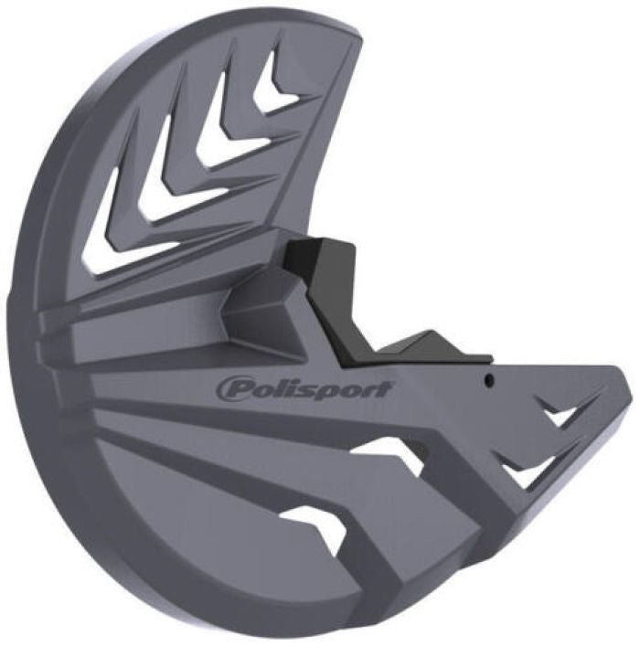 POLISPORT DISK &amp; BOTTOM FORK PROTECTOR BLACK/NARDO GREY