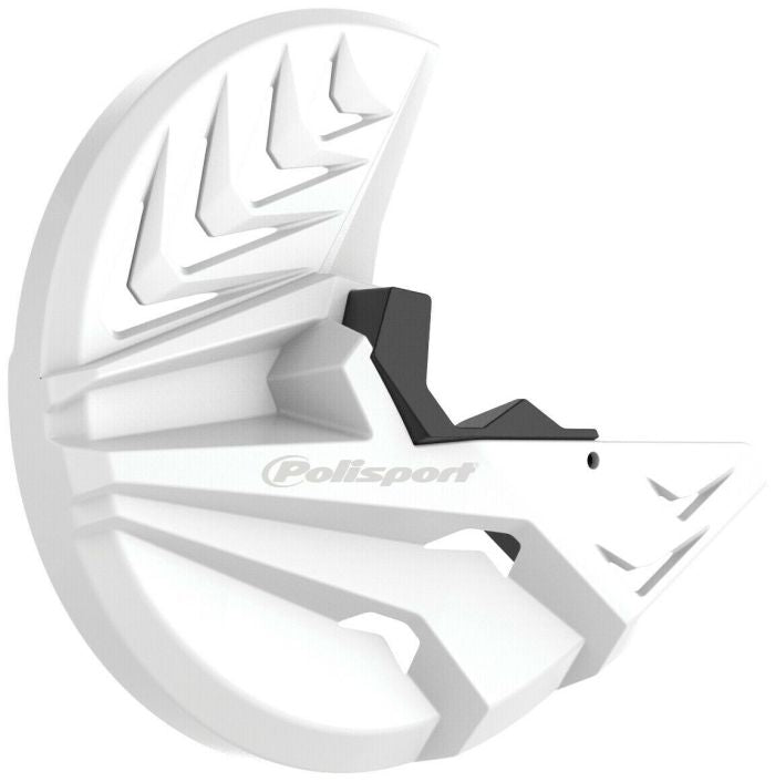 POLISPORT DISK &amp; BOTTOM FORK PROTECTOR WHITE/BLACK