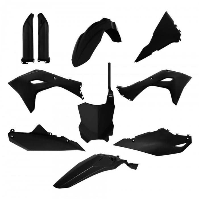 POLISPORT REPLICA PLASTIC KIT,FULL KIT KAWASAKI BLACK
