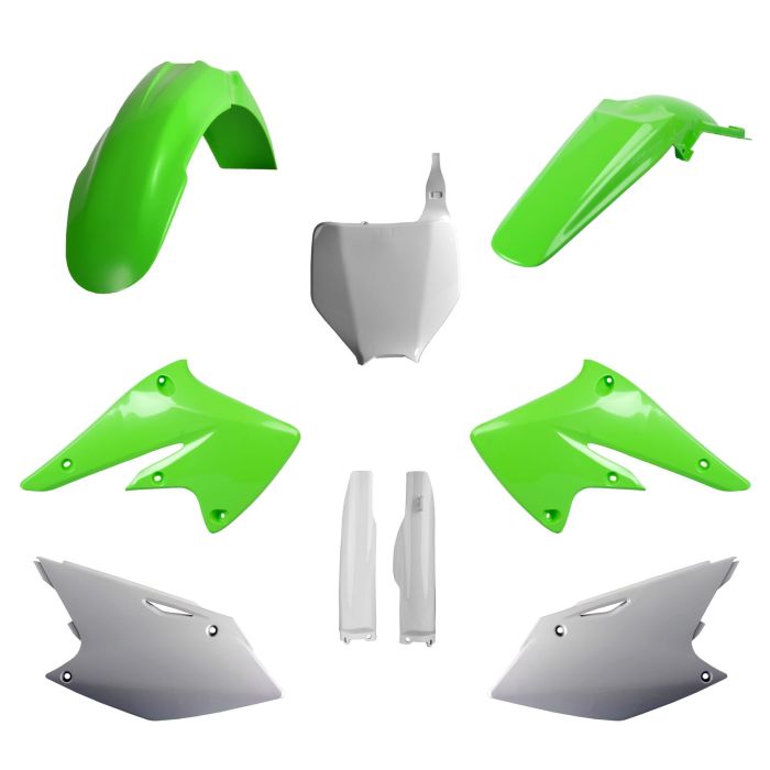 POLISPORT REPLICA PLASTIC KIT,FULL KIT KAWASAKI OEM COLOR