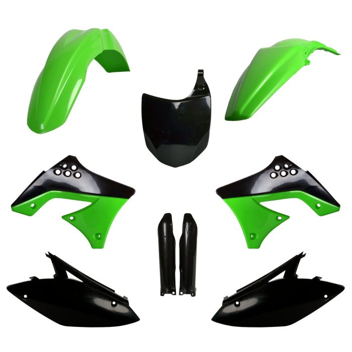 POLISPORT REPLICA PLASTIC KIT,FULL KIT KAWASAKI OEM COLOR