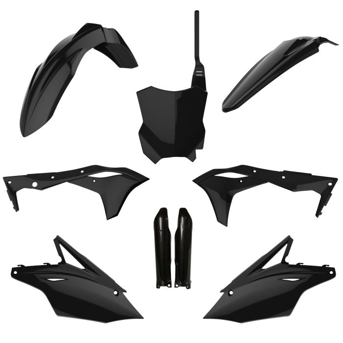 POLISPORT REPLICA PLASTIC KIT,FULL KIT KAWASAKI BLACK