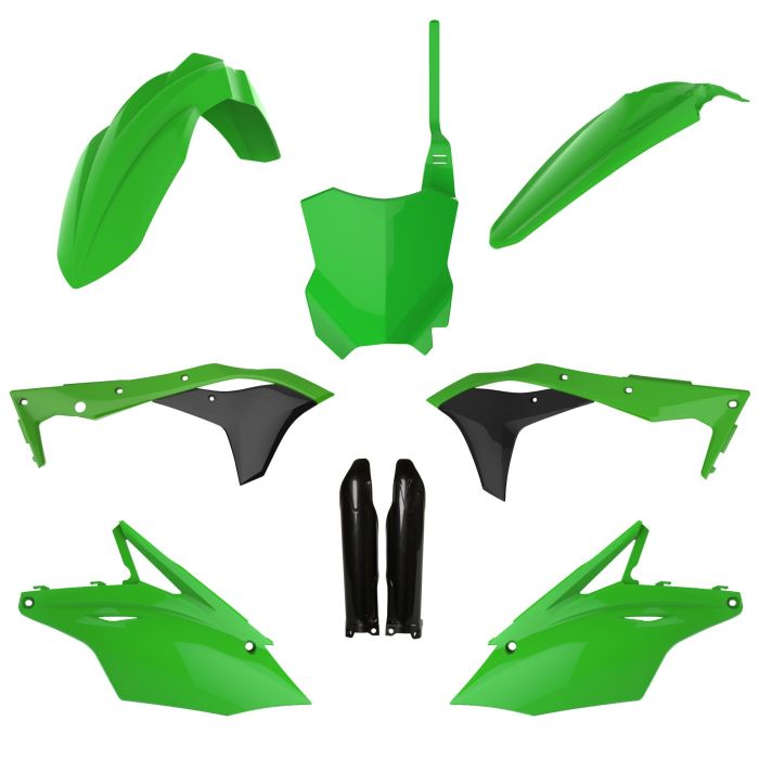 POLISPORT REPLICA PLASTIC KIT,FULL KIT KAWASAKI OEM COLOR