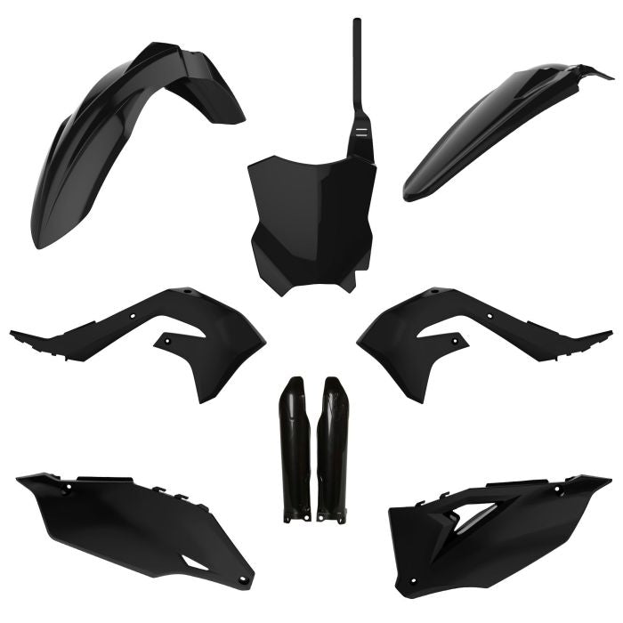 POLISPORT REPLICA PLASTIC KIT,FULL KIT KAWASAKI BLACK