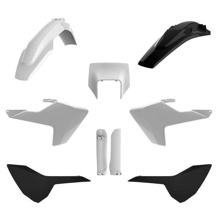 POLISPORT REPLICA PLASTIC KIT,FULL KIT HUSQVARNA WHITE/BLACK