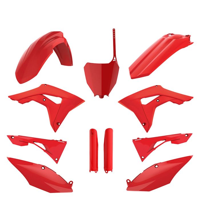 POLISPORT REPLICA PLASTIC KIT,FULL KIT HONDA RED CR04