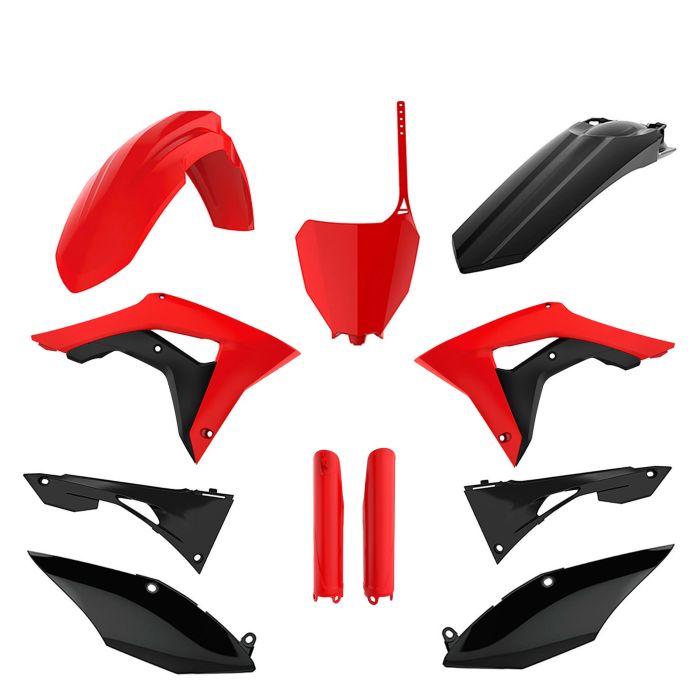 POLISPORT REPLICA PLASTIC KIT,FULL KIT HONDA RED CR04/BLACK