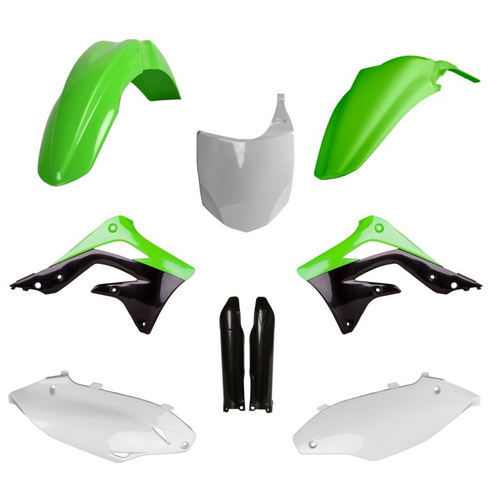 POLISPORT REPLICA PLASTIC KIT,FULL KIT KAWASAKI OEM COLOR