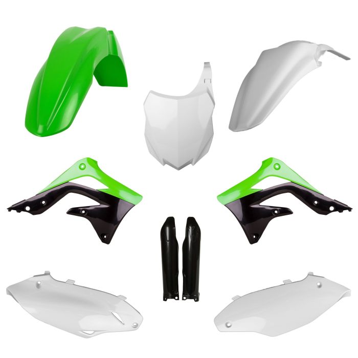 POLISPORT REPLICA PLASTIC KIT,FULL KIT KAWASAKI OEM COLOR
