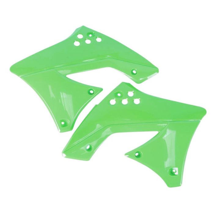 POLISPORT REPLICA PLASTIC,RADIATOR SCOOPS KAWASAKI GREEN