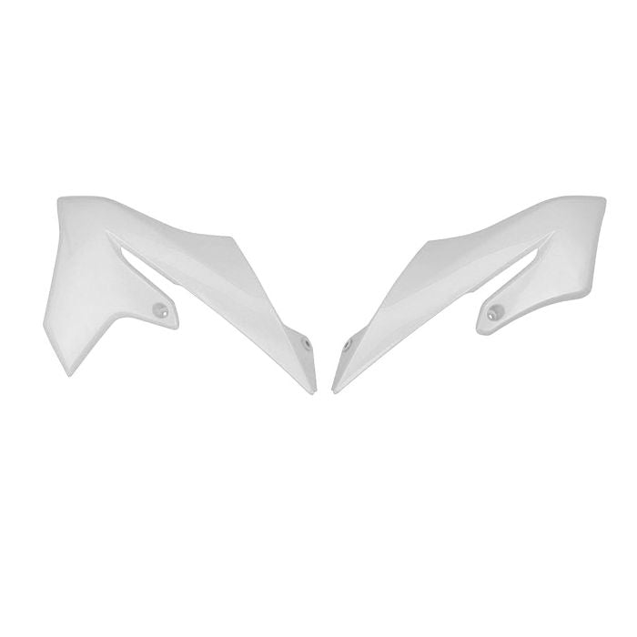 POLISPORT REPLICA PLASTIC,RADIATOR SCOOPS YAMAHA WHITE
