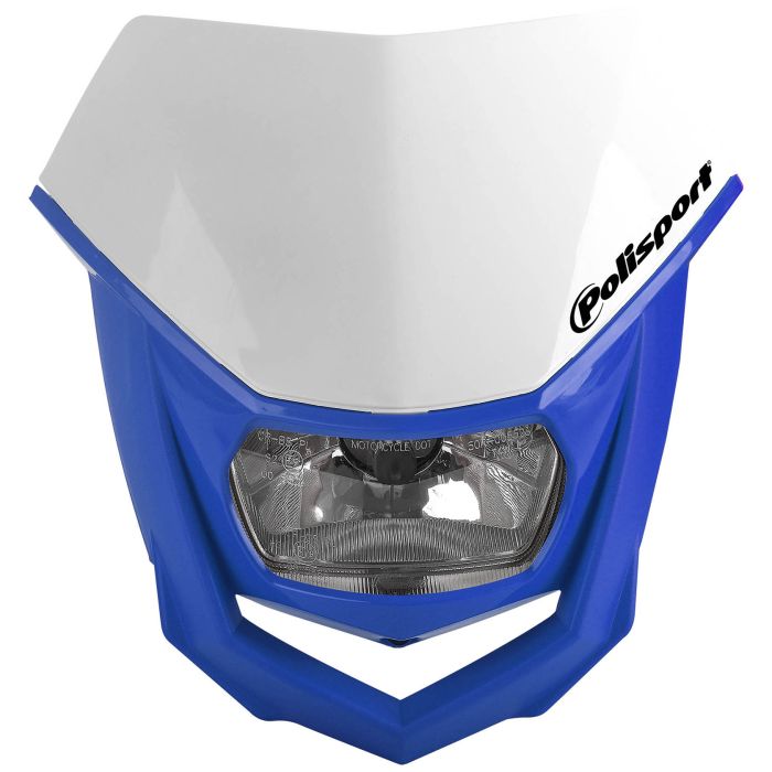 POLISPORT HEADLIGHTS,HALO WHITE/BLUE