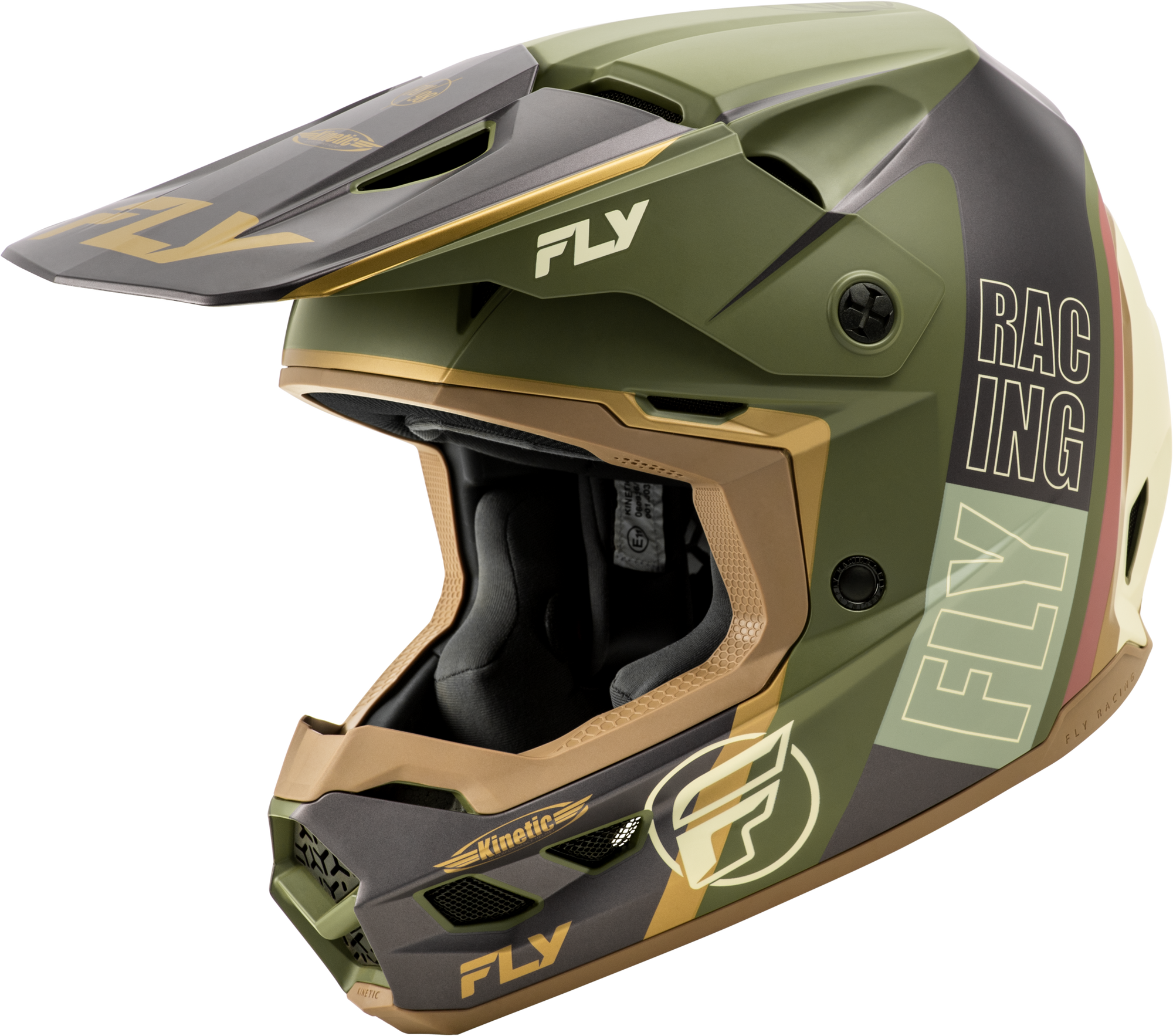 Kinetic Rally Helmet Matt Moss Gry/Khaki/Off Wht Xl
