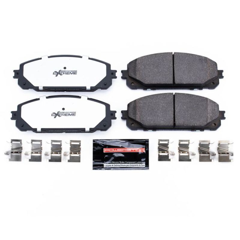Power Stop 14-19 Jeep Cherokee Front Z36 Truck &amp; Tow Brake Pads w/Hardware