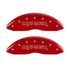 MGP 4 Caliper Covers Engraved Front & Rear Raptor Red finish silver ch