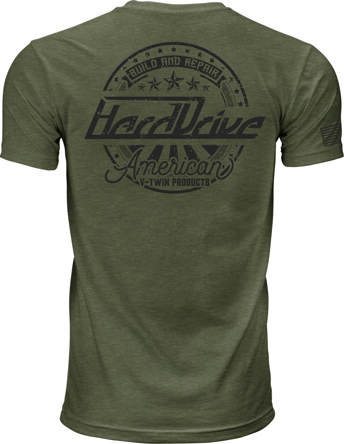 Harddrive Emblem Tee Olive Green/Black 3x