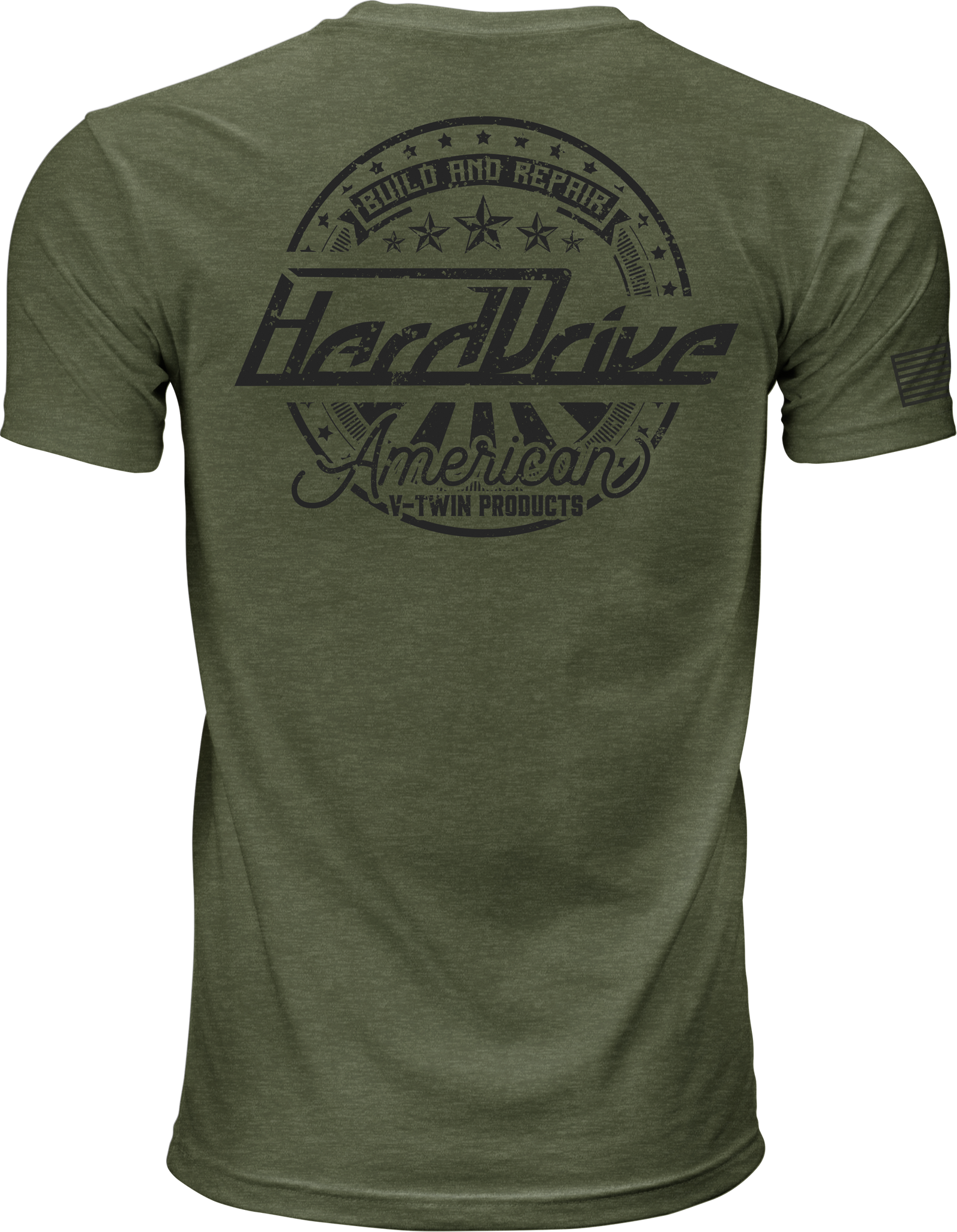 Harddrive Emblem Tee Olive Green/Black 3x
