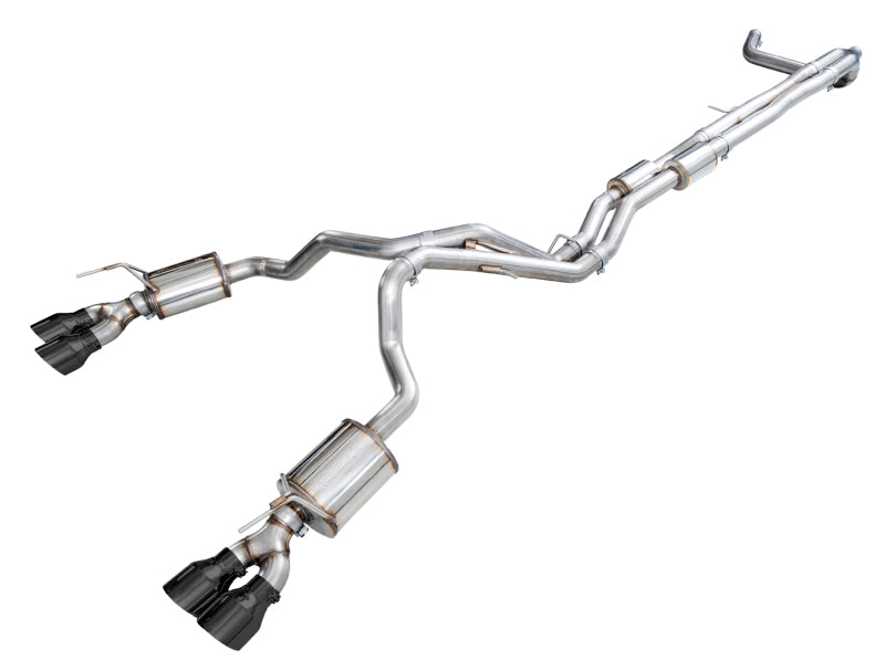 AWE Tuning 2021+ Cadillac Escalade 6.2L ESV 0FG Dual Exit Exhaust System w/ 5in Diamond Blk Tips