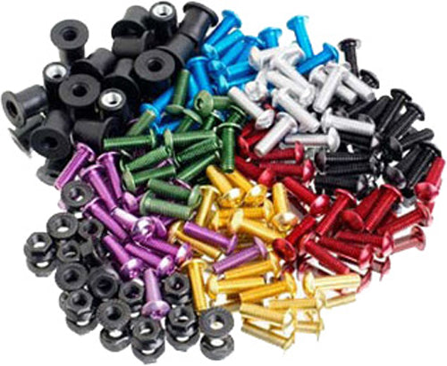 Windscreen Screw Kit Well Nut Blue
