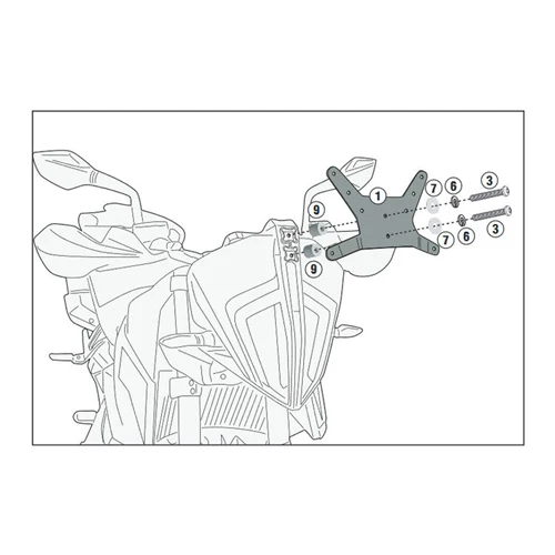 Windscreent Fit Kit For 7710dt / 7710d Ktm