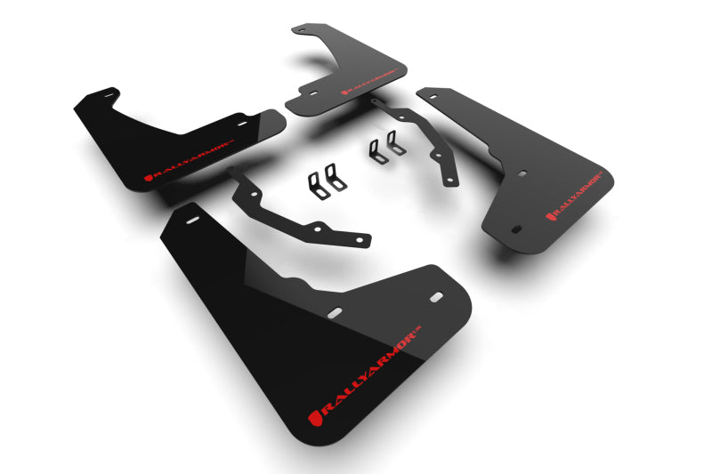 Rally Armor 24-26 Honda Prologue Black Mud Flap - Red Logo
