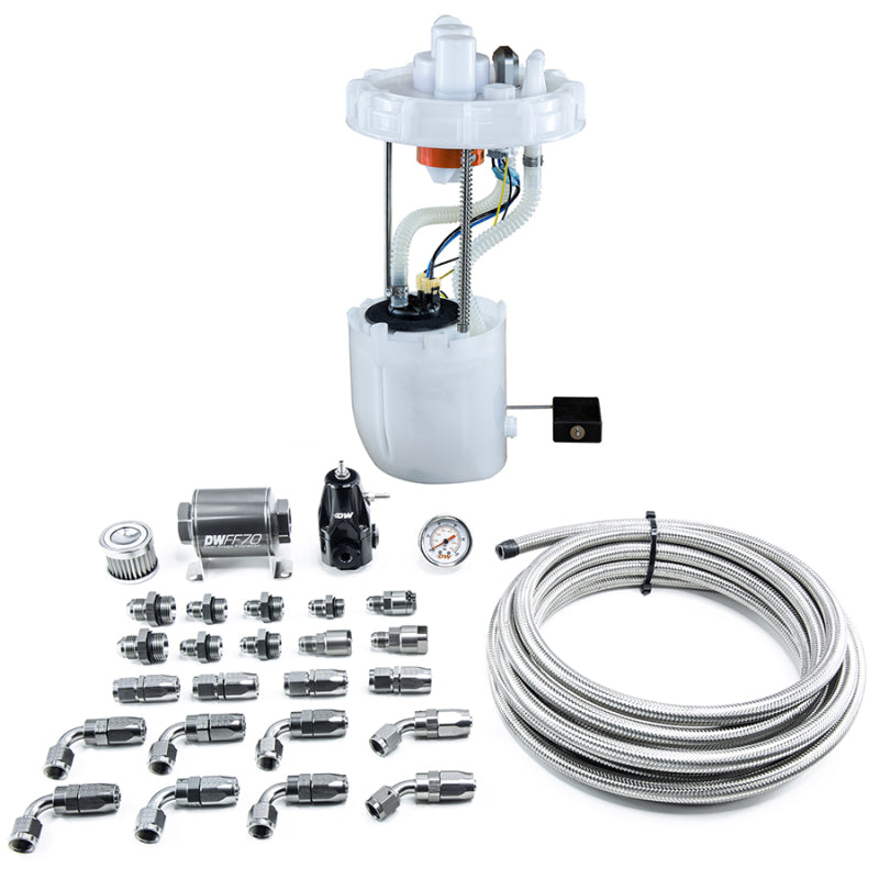 DeatschWerks 12-15 Honda Civic Si/13-15 Acura ILX DW400 Pump Module &amp; Return Kit w/CPE Fuel Lines
