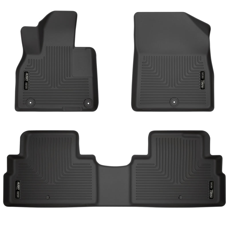 Husky Liners 20-22 Hyundai Palisade Weatherbeater Black Front &amp; 2nd Seat Floor Liners