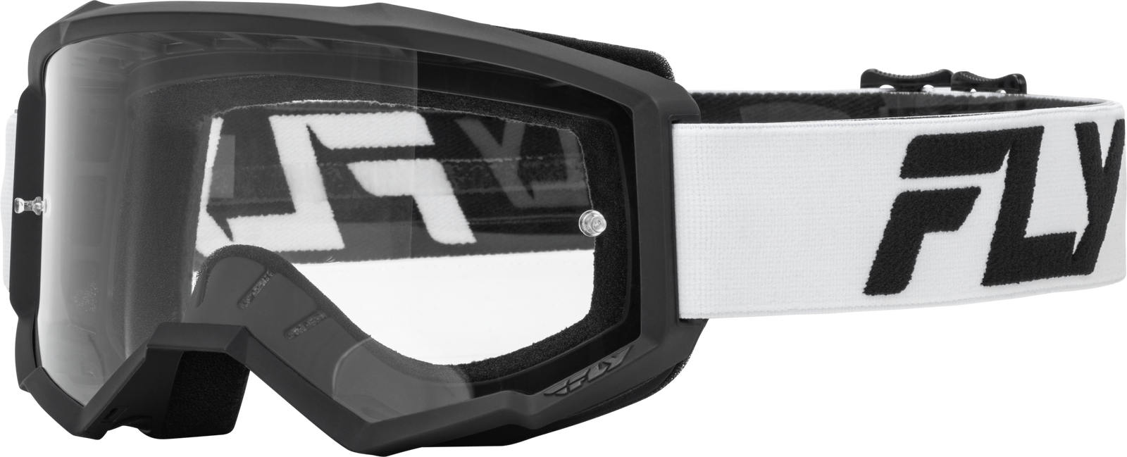 Youth Focus Goggle White/Black W/ Clear Lens