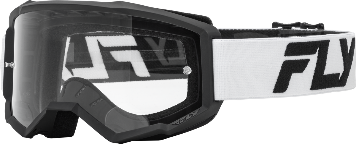 Focus Goggle White/Black W/ Clear Lens