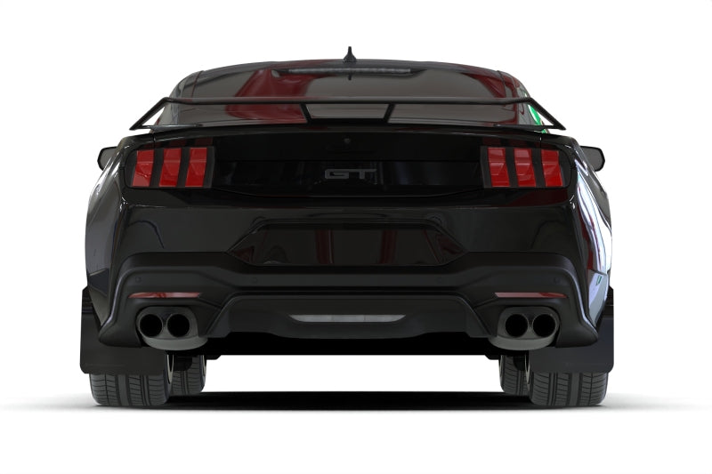 Rally Armor 2024+ Ford Mustang Black UR Mud Flap w/ Metallic Black Logo