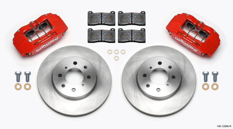 Wilwood DPHA Front Caliper &amp; Rotor Kit Red Honda / Acura w/ 262mm OE Rotor