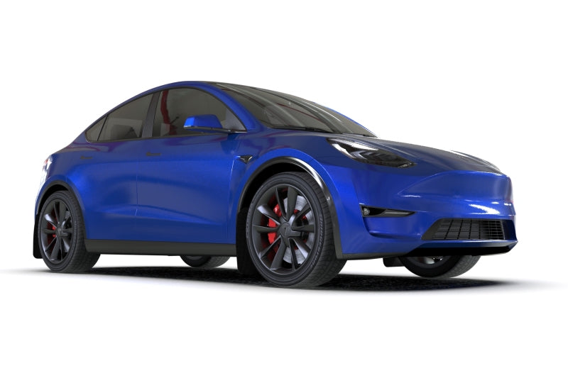 Rally Armor 20-26 Tesla Model Y, Juniper Y Black UR Mud Flap w/White Logo