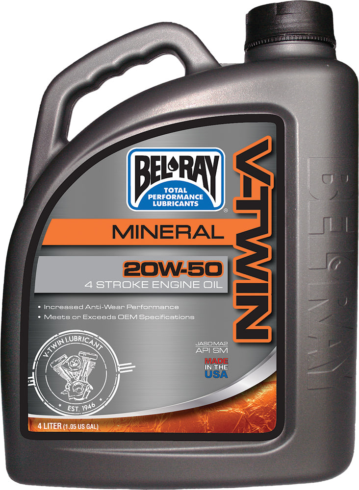V Twin Mineral Engine Oil 20w50 4l