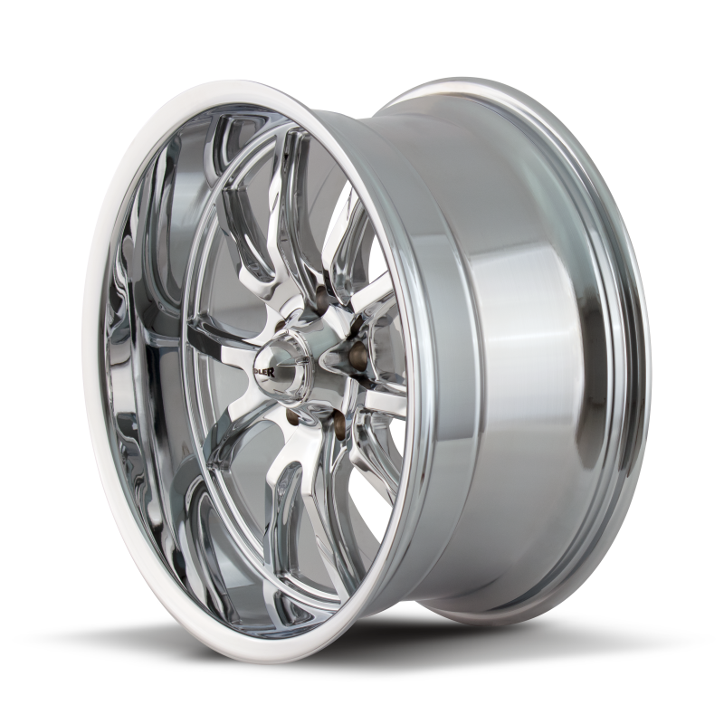 Ridler 650 18x8 / 5x120.65 BP / 0mm Offset / 83.82mm Hub Chrome Wheel
