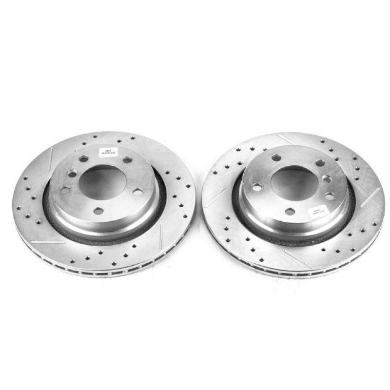 Power Stop 2000 BMW 323i Rear Evolution Drilled &amp; Slotted Rotors - Pair