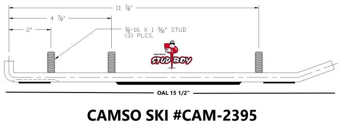 STUD BOY SHAPER BAR CAMOPLAST 4.5"