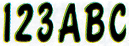 3" LETTER & NUMBER KIT BLACK / KIWI