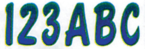 3" LETTER & NUMBER KIT PURPLE / TEAL