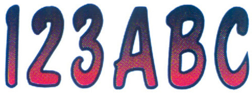 3" LETTER & NUMBER KIT RED / PURPLE