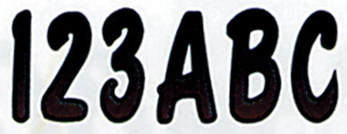 3" LETTER & NUMBER KIT BURGUNDY / BLACK