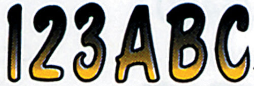 3" LETTER & NUMBER KIT YELLOW / BLACK