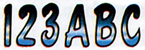 3" LETTER & NUMBER KIT CHROME / BLACK